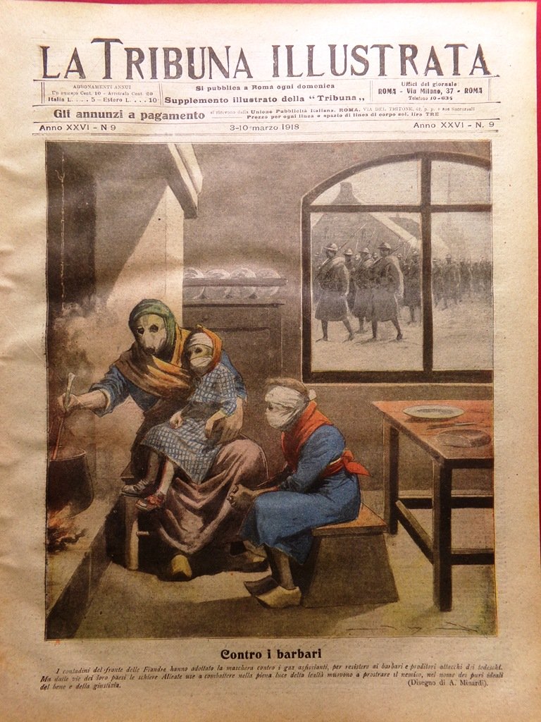 La Tribuna Illustrata 3 Marzo 1918 WW1 Batteria Vendetta Lega … | Immagine principale