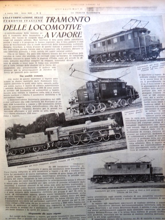 La Tribuna Illustrata 3 Marzo 1935 Duce Stalin Trockij Locomotive …