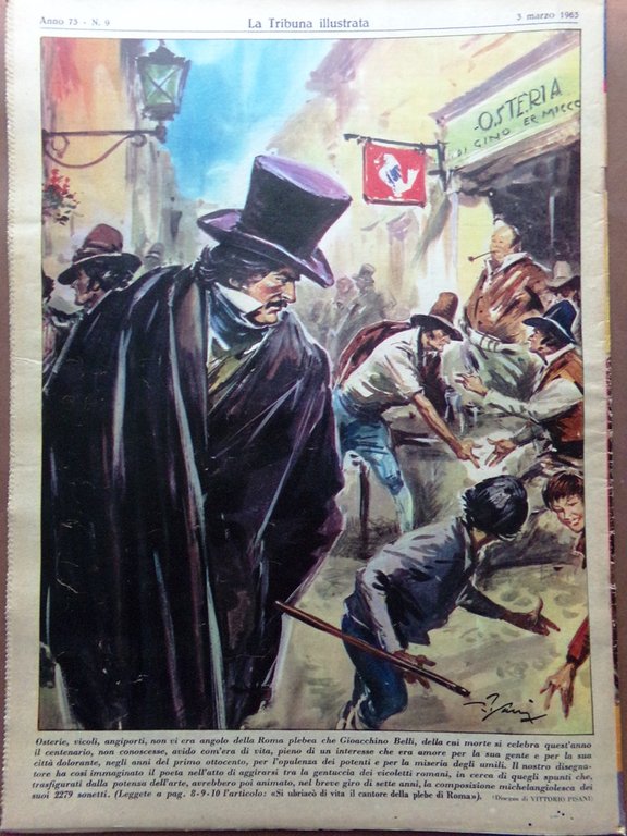 La Tribuna Illustrata 3 Marzo 1963 Gioacchino Belli Garland Bergonzi …