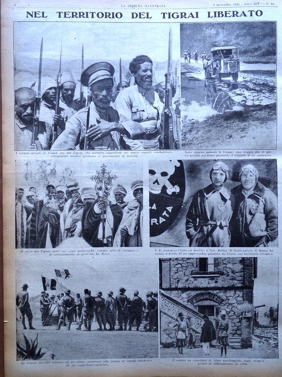 La Tribuna Illustrata 3 Novembre 1935 Tigrai Sottomarini Dubat Africa …