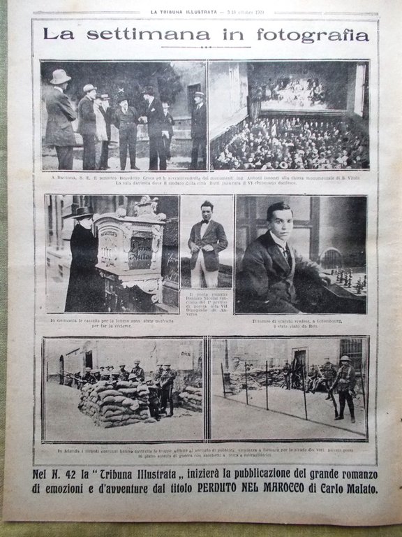 La Tribuna Illustrata 3 Ottobre 1920 Transatlantici Ravenna Irlanda Scacchi …