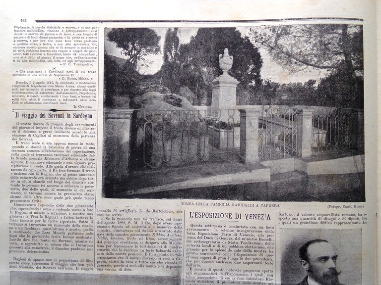La Tribuna Illustrata 30 Aprile 1899 Sovrani Sardegna Disastro Cagliari …