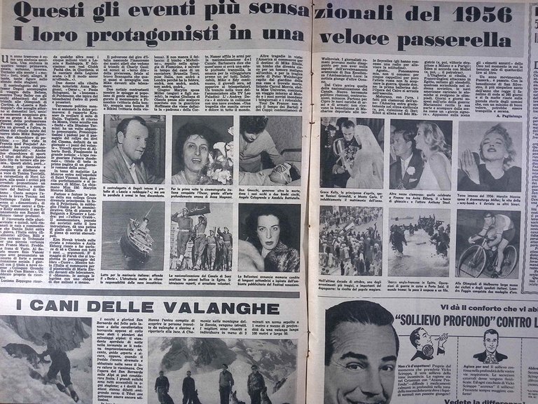 La Tribuna Illustrata 30 Dicembre 1956 Mansfield Ricchiardi Koch Giacosa …