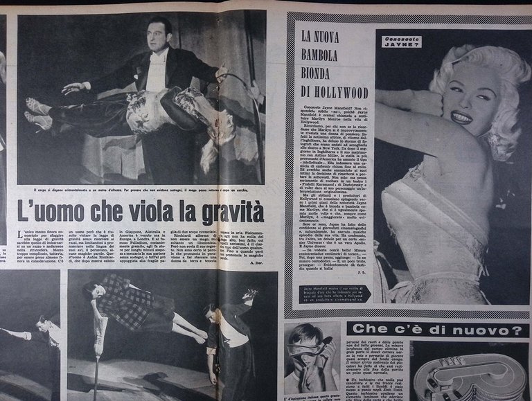 La Tribuna Illustrata 30 Dicembre 1956 Mansfield Ricchiardi Koch Giacosa …