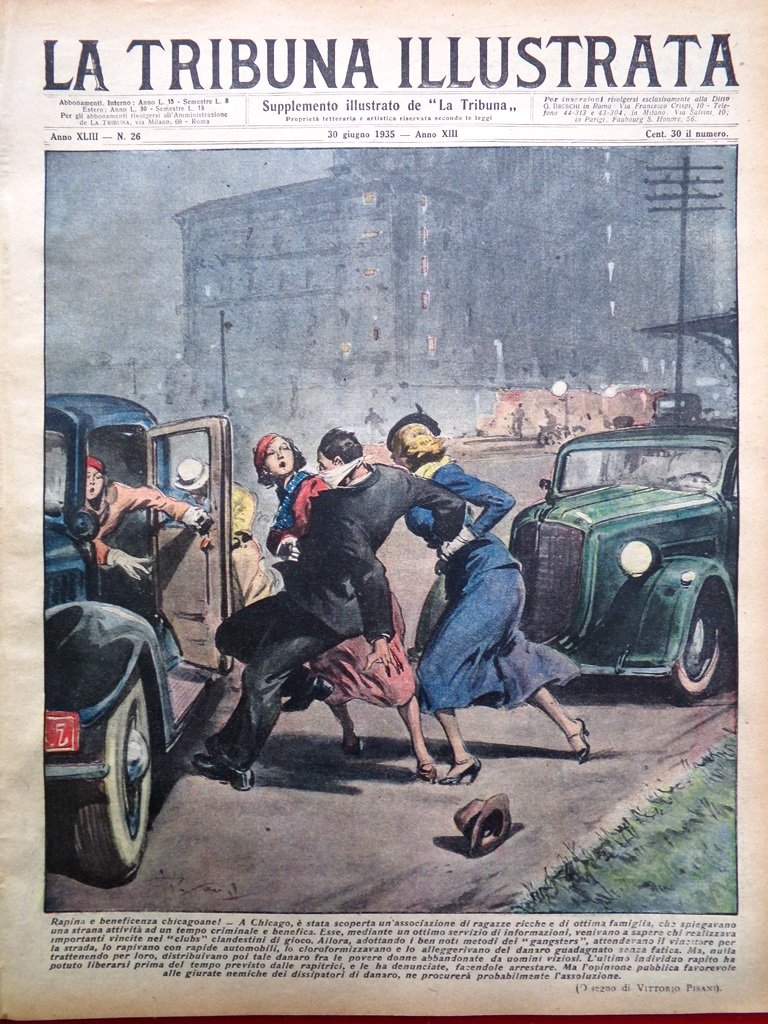 La Tribuna Illustrata 30 Giugno 1935 Insull Dickens Earhart Garbo …