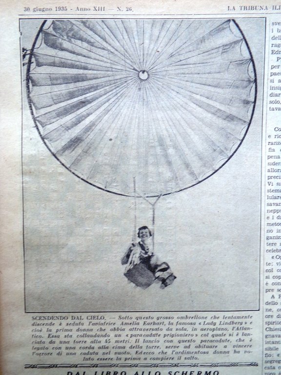 La Tribuna Illustrata 30 Giugno 1935 Insull Dickens Earhart Garbo …