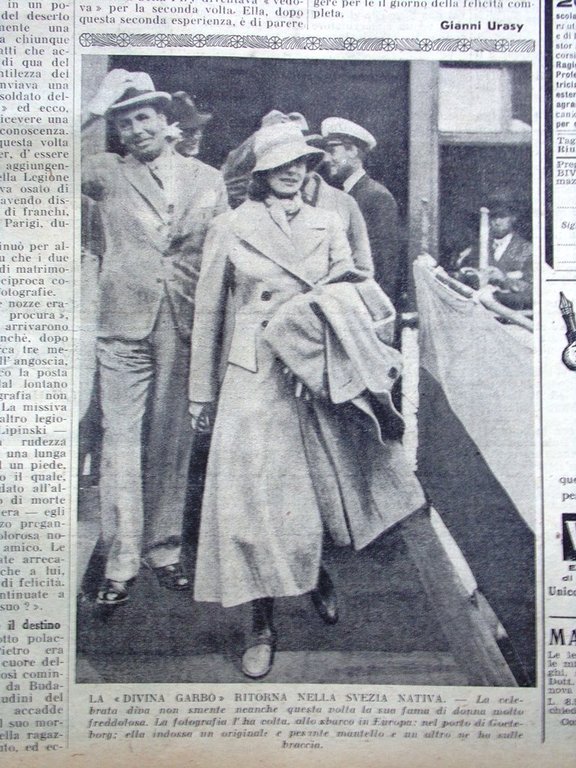 La Tribuna Illustrata 30 Giugno 1935 Insull Dickens Earhart Garbo …