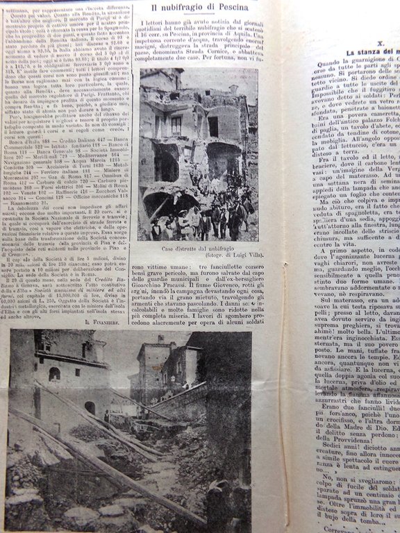 La Tribuna Illustrata 30 Luglio 1899 Nubifragio di Pescina Streghe …
