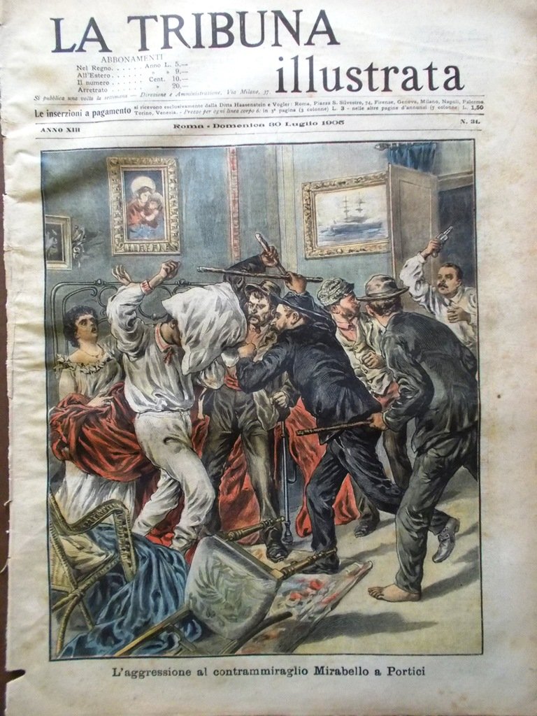La Tribuna Illustrata 30 luglio 1905 Manicomio Perugia San Bernardo …