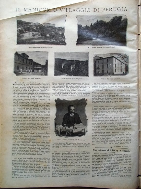 La Tribuna Illustrata 30 luglio 1905 Manicomio Perugia San Bernardo …