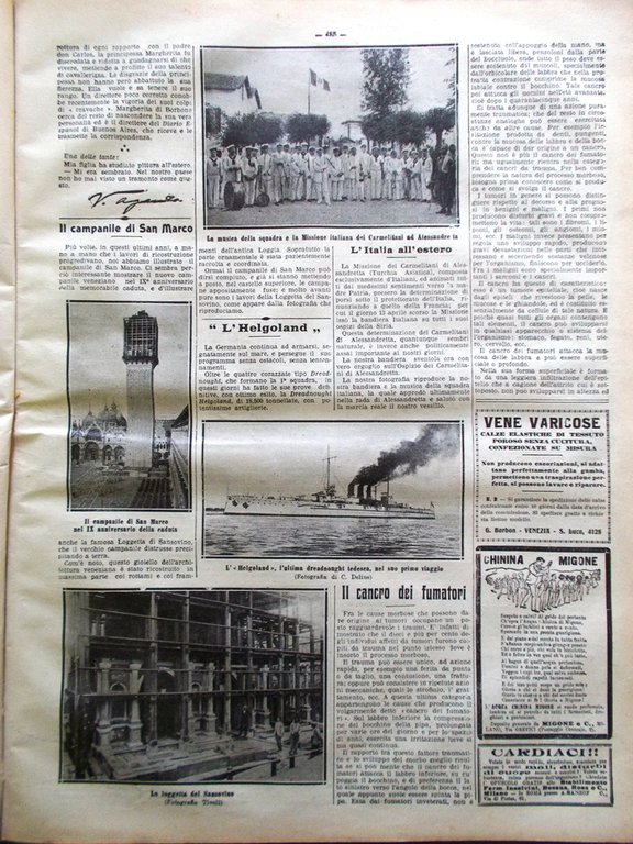 La Tribuna Illustrata 30 Luglio 1911 Castel Porziano San Marco …