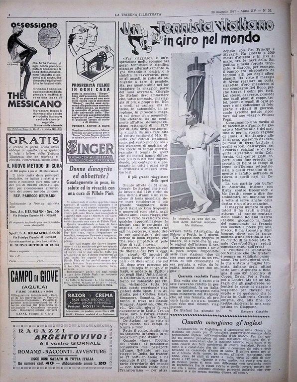 La Tribuna Illustrata 30 Maggio 1937 Islam Legionari Debrecen Acciaio …