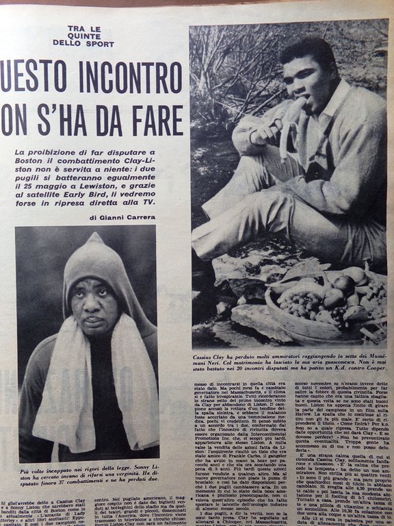 La Tribuna Illustrata 30 Maggio 1965 Germania Banks Cassius Clay …