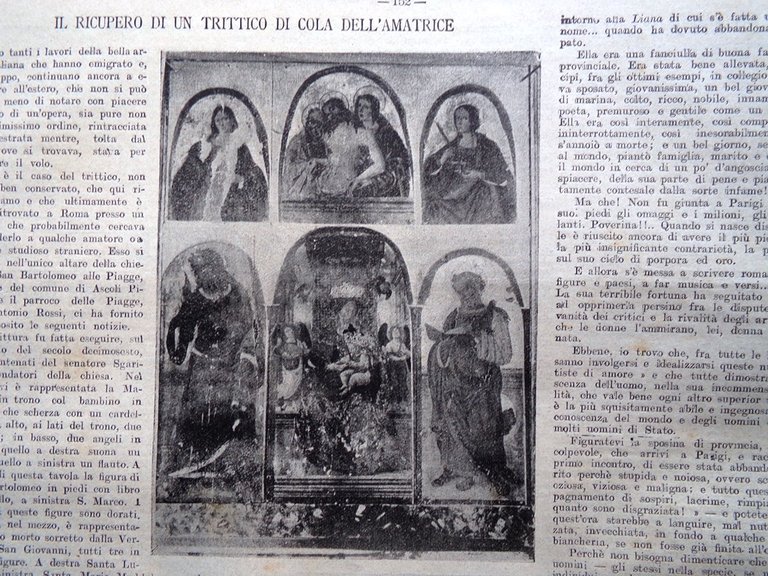 La Tribuna Illustrata 30 Marzo 1902 Pasqua Draghicchio Telegrafo Sanremo …