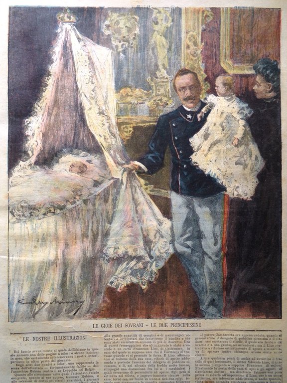La Tribuna Illustrata 30 Novembre 1902 Attentato Leopoldo Belgio Mafalda …