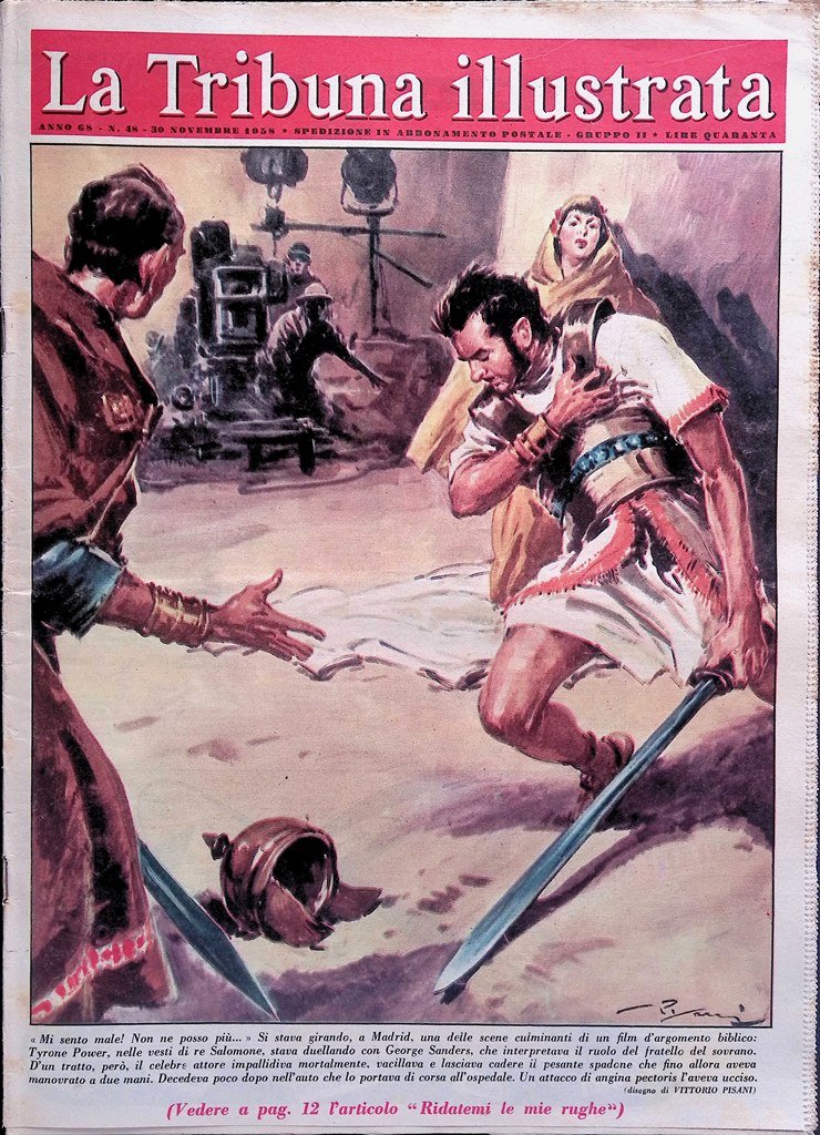 La Tribuna Illustrata 30 Novembre 1958 morte Tyrone Power Giovanni …