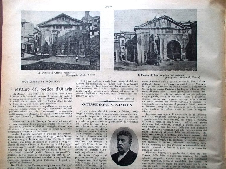 La Tribuna Illustrata 30 Ottobre 1904 Teatro di Rovigo Crocco …