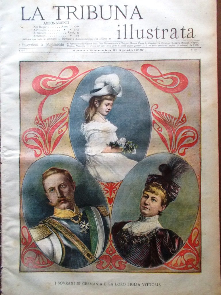 La Tribuna Illustrata 31 Agosto 1902 Fair Lombardo Guglielmo Tunnel …
