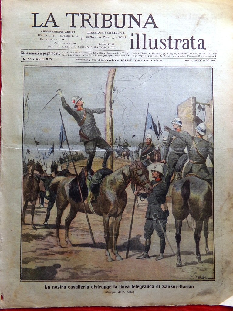 La Tribuna Illustrata 31 Dicembre 1911 Tripolitania Fuga Turchi Reggio …