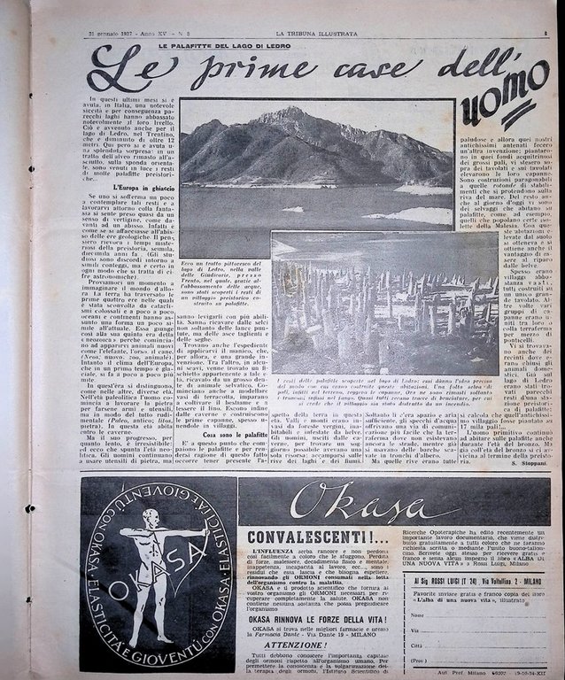 La Tribuna Illustrata 31 Gennaio 1937 Missionari Diamenti Rapimenti Bambini …