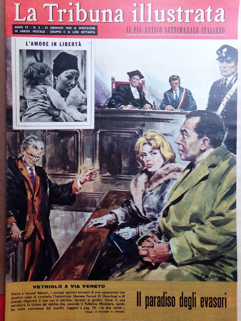 La Tribuna Illustrata 31 Gennaio 1965 Giardello Evasori Notte San …