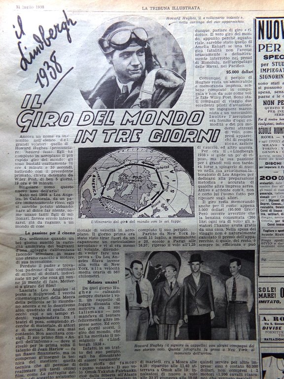 La Tribuna Illustrata 31 Luglio 1938 Hughes Maria Romania Processo …