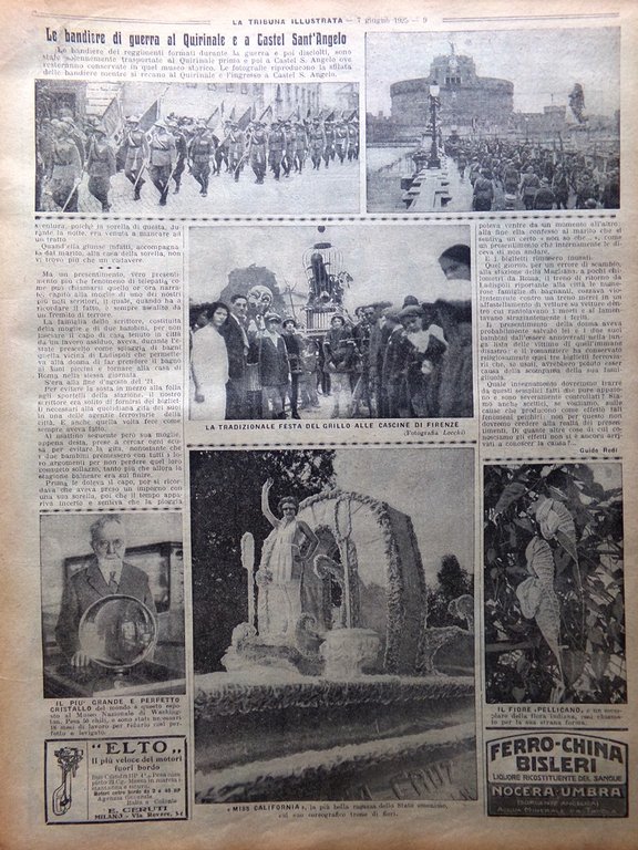 La Tribuna Illustrata 31 Maggio 1925 Energia Elettrica Grillo Università …