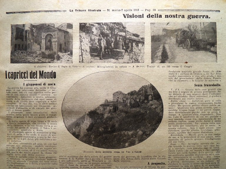 La Tribuna Illustrata 31 Marzo 1918 WW1 Piave Scuole Seghe … | Immagine Gallery 2