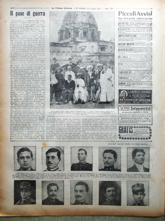 La Tribuna Illustrata 31 Ottobre 1915 WW1 Bulgaria Ospedale Fronte …