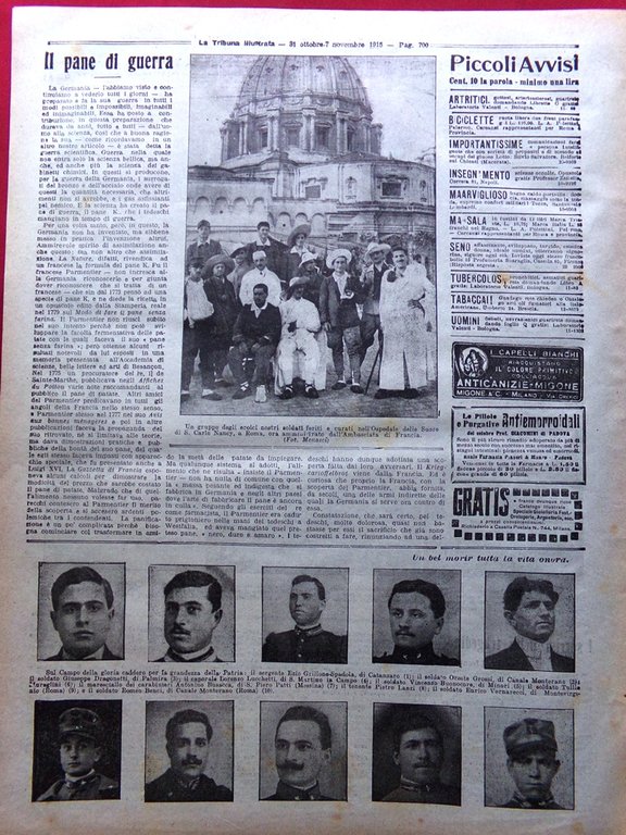 La Tribuna Illustrata 31 Ottobre 1915 WW1 Bulgaria Ospedale Fronte … | Immagine Gallery 4