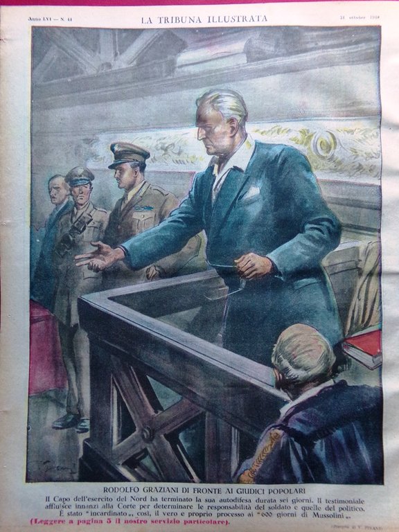 La Tribuna Illustrata 31 Ottobre 1948 Processo 600 Giorni Graziani … | Immagine Gallery 3