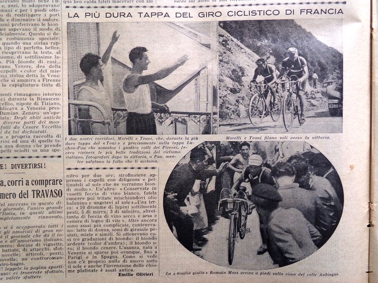 La Tribuna Illustrata 4 Agosto 1935 Cruto Tour France Manica …