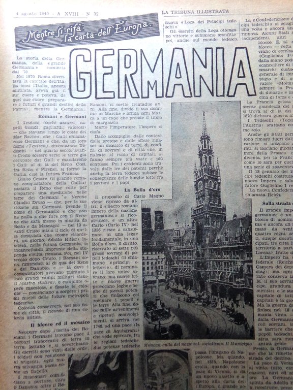 La Tribuna Illustrata 4 Agosto 1940 WW2 Tour Dartmoor Donne …