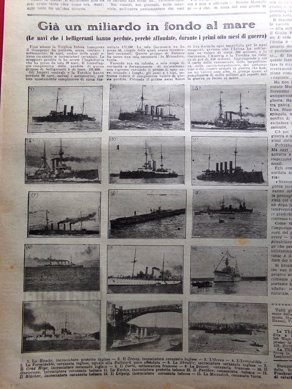 La Tribuna Illustrata 4 Aprile 1915 WW1 Lojacono Sarah Bernhardt … | Immagine Gallery 2