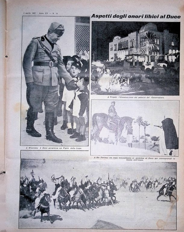 La Tribuna Illustrata 4 Aprile 1937 Duce in Libia Ritratti …