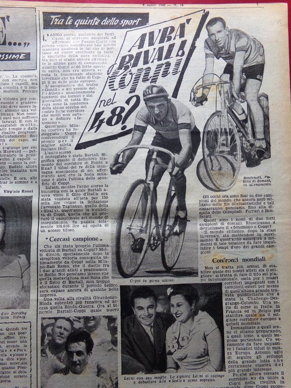 La Tribuna Illustrata 4 Aprile 1948 Coppi Stelle Cinema Città … | Immagine Gallery 2