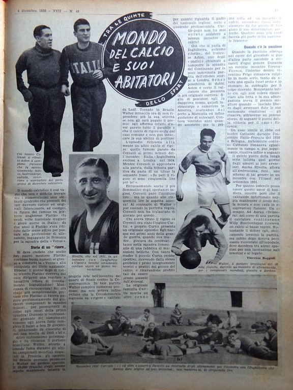 La Tribuna Illustrata 4 Dicembre 1938 Maria Savoia Linea Sigfrido …