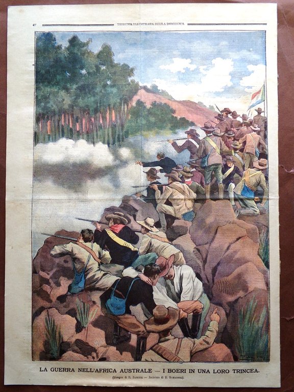 La Tribuna Illustrata 4 Febbraio 1900 Guerra Anglo-Boera Ponte Garibaldi …