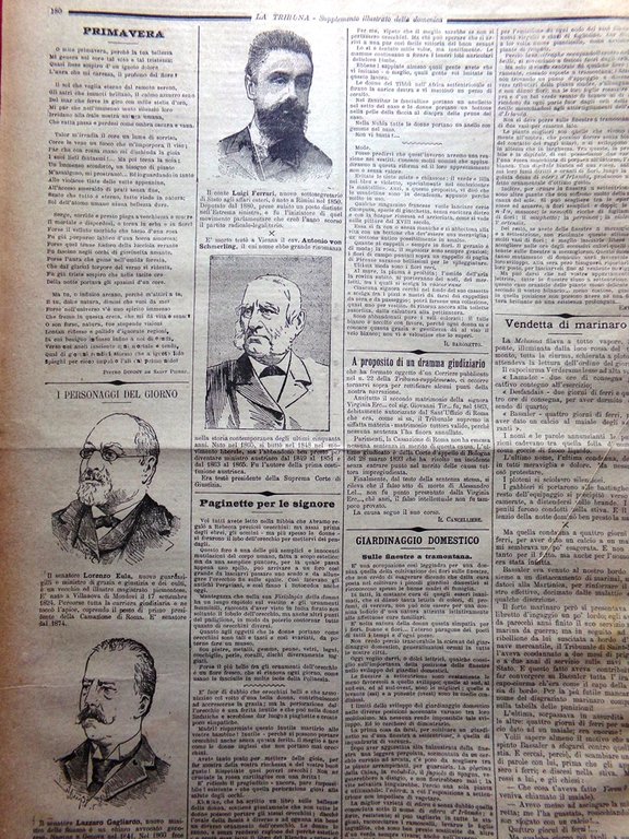 La Tribuna Illustrata 4 Giugno 1893 Festa dello Statuto Parlamento …