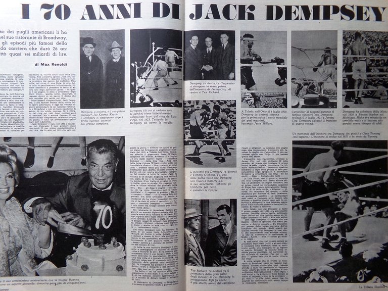 La Tribuna Illustrata 4 Luglio 1965 Jack Dempsey Waterloo Schweitzer …