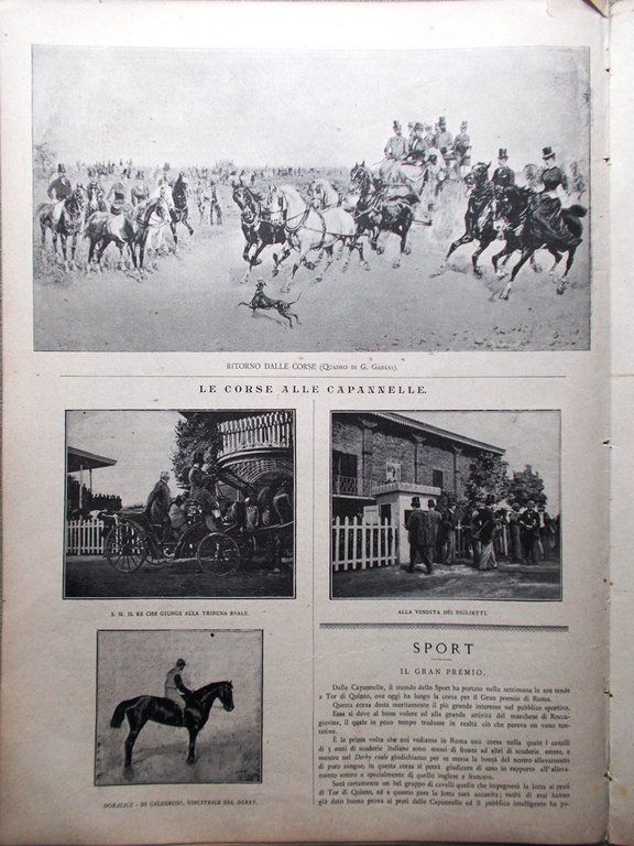 La Tribuna Illustrata 4 Maggio 1890 Altipiano in Abissinia Capannelle …