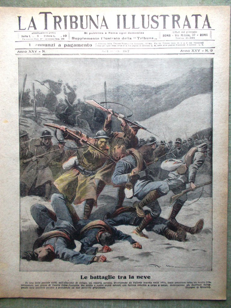 La Tribuna Illustrata 4 Marzo 1917 WW1 Croce Rossa Spionaggio …