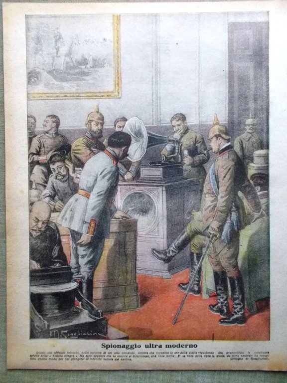 La Tribuna Illustrata 4 Marzo 1917 WW1 Croce Rossa Spionaggio …