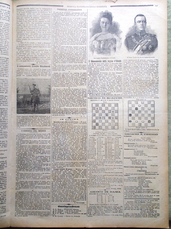 La Tribuna Illustrata 4 Novembre 1900 Tomba Umberto Pantheon Renzis …