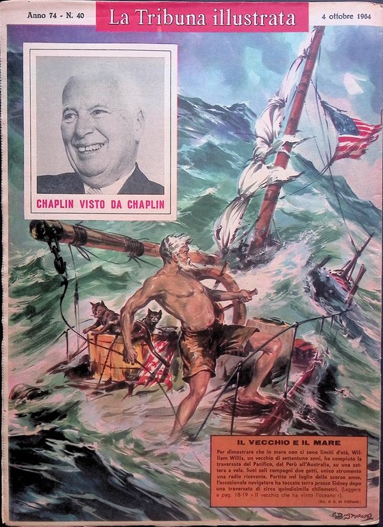 La Tribuna Illustrata 4 Ottobre 1964 Johhson Goldwater Chaplin Burton …