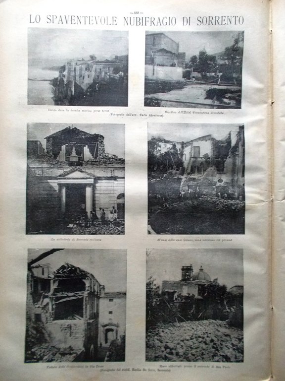 La Tribuna Illustrata 4 Settembre 1904 Nubifragio Sorrento Disastri Navali …