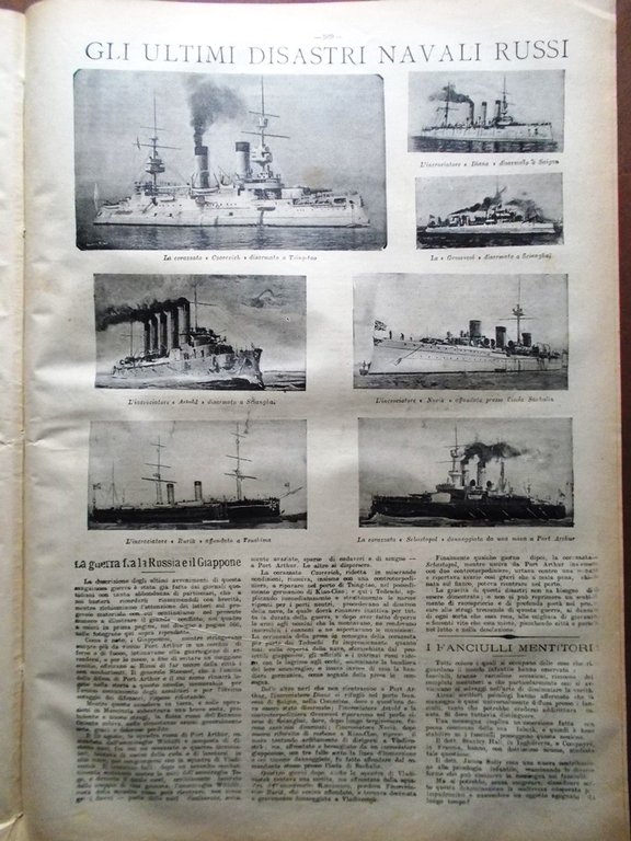 La Tribuna Illustrata 4 Settembre 1904 Nubifragio Sorrento Disastri Navali …