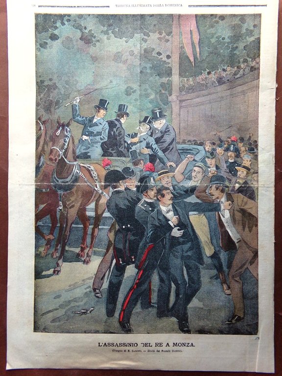 La Tribuna Illustrata 5 Agosto 1900 Assassinio del Re Umberto …