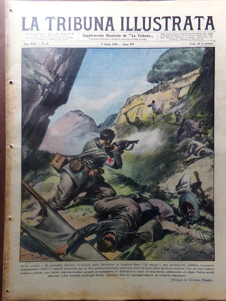 La Tribuna Illustrata 5 Aprile 1936 Prigionieri Kossuth Croce Rossa …