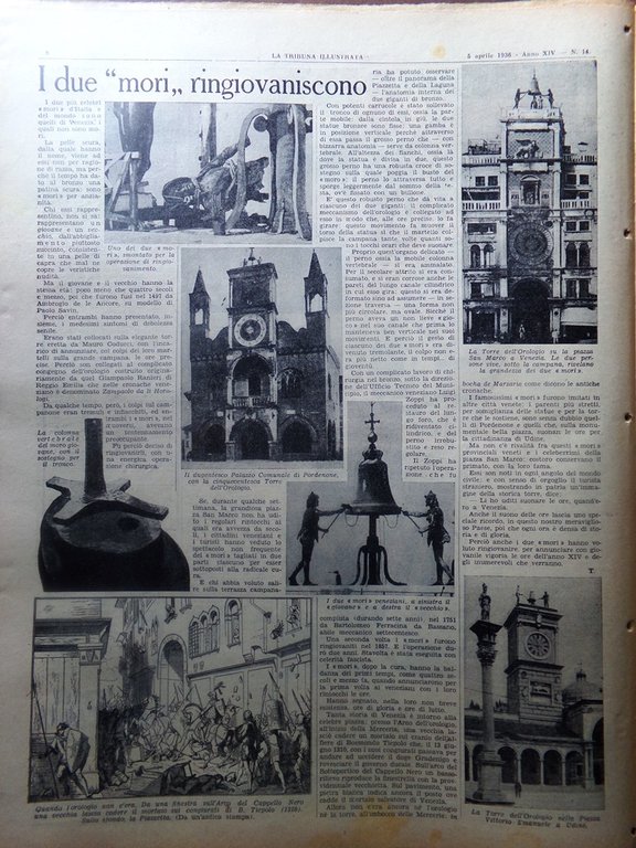 La Tribuna Illustrata 5 Aprile 1936 Prigionieri Kossuth Croce Rossa …